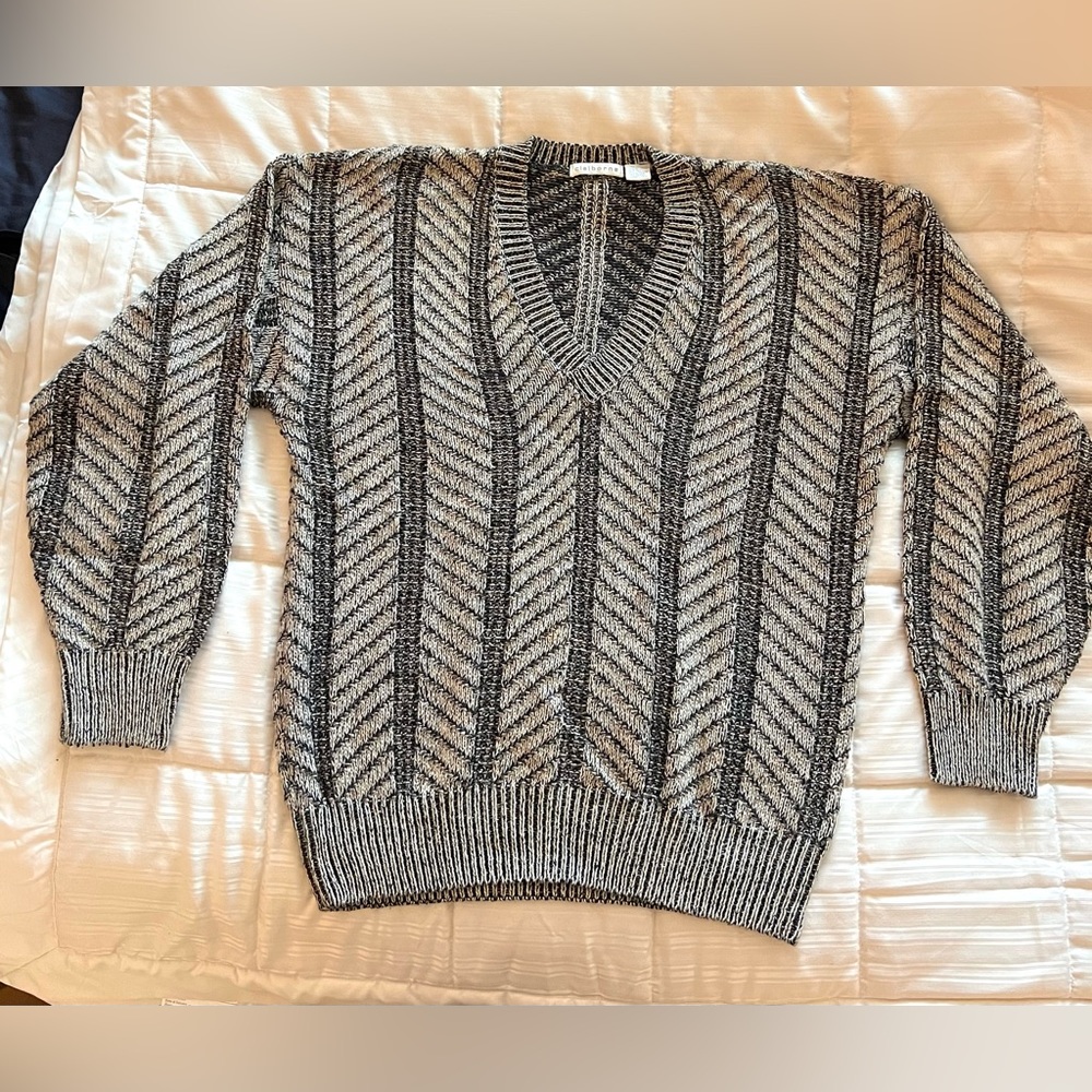 Good looking, warm, men’s sweater - Cotton/Linen/Ramie blend